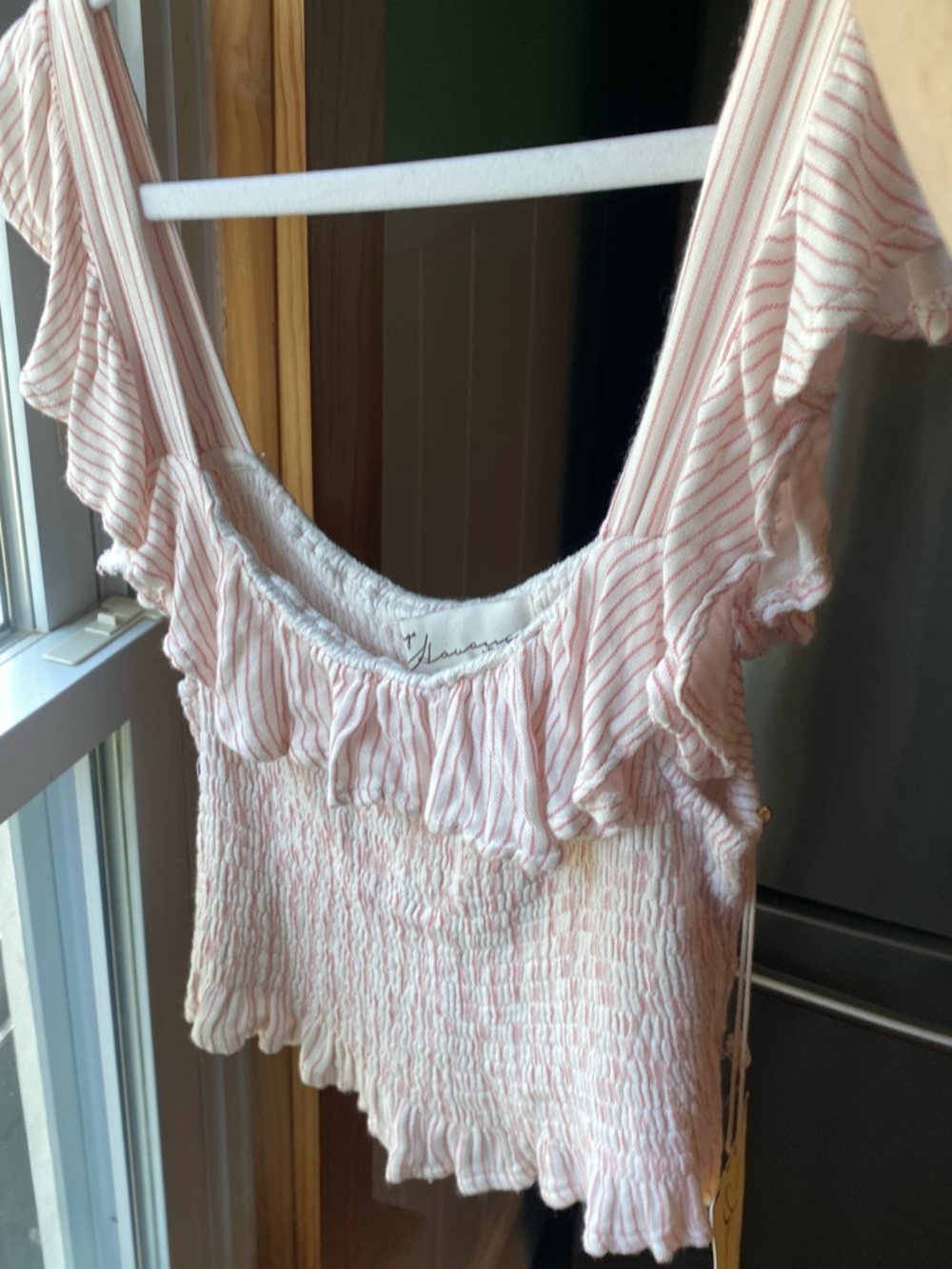 Vintage Havana RedStriped Ruffle Top 🇺🇸🇺🇸🇺🇸